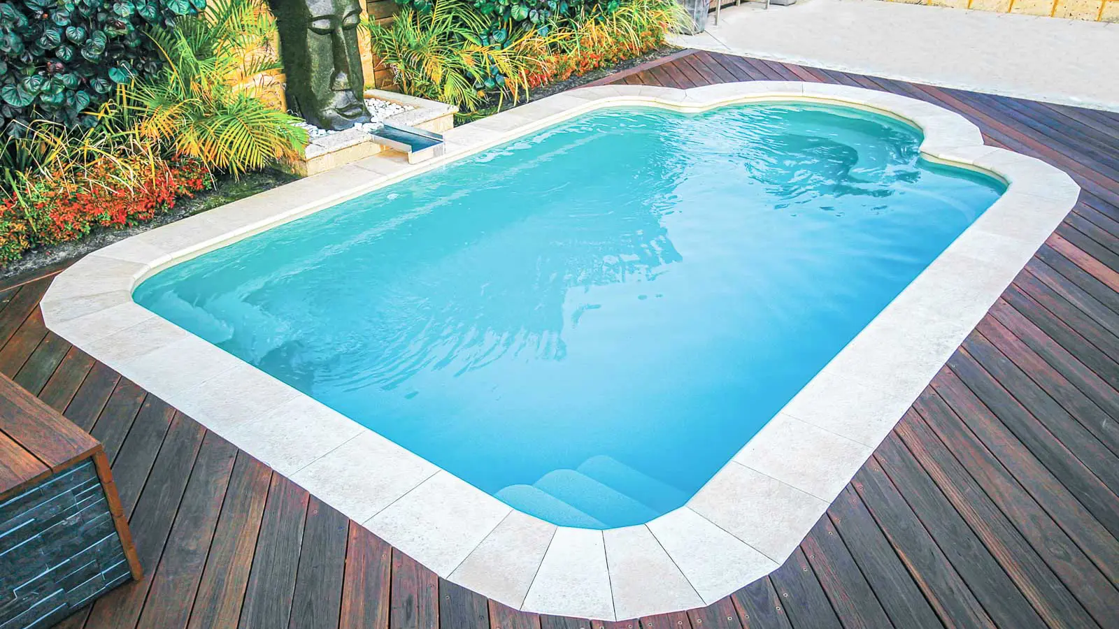 Leisure-Pools-Courtyard-Roman-Fiberglass-Pool-Shape The Courtyard Roman™, a fiberglass pool design manufactured by Leisure Pools